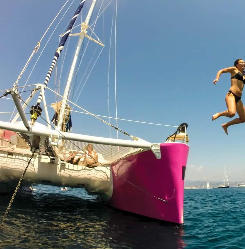 Côte d'Azur: Half-Day Coastline Catamaran Sailing Tour